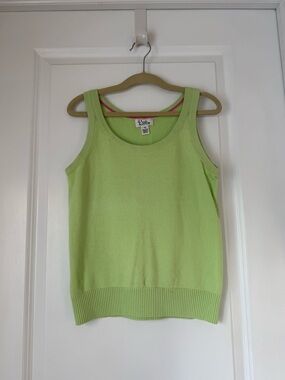 Lily Pulitzer Lime Green Knit Tank Top